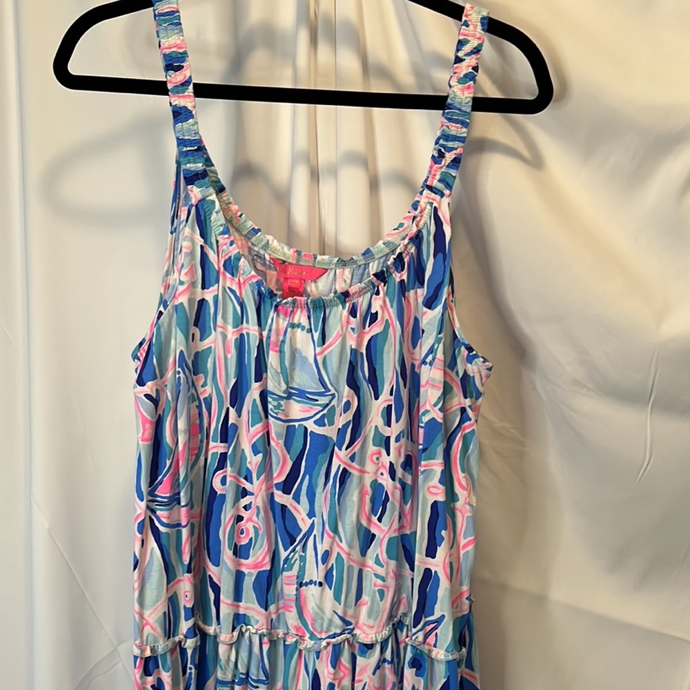 Lilly Pulitzer Blue & Pink Anchor Loro Dress - Picture 3 of 5
